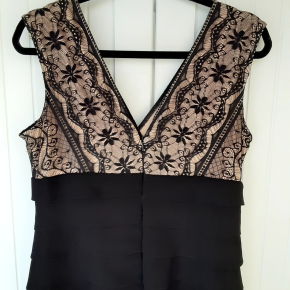 Jessica Howard Black Lace Sleeveless Cocktail Dress, Size 12P - Picture 5 of 11